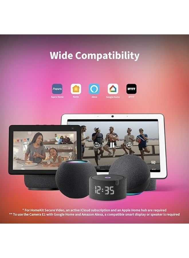 Aqara 2K Indoor Security Camera E1, Pan & Tilt, HomeKit Secure Video Indoor Camera, Two-Way Audio, Night Vision, Person Tracking, Wi-Fi 6, Plug-in Cam Supports HomeKit and IFTTT - Image 3