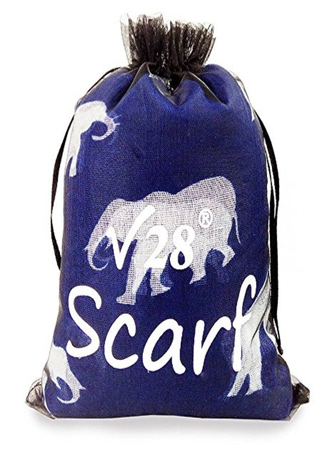 V28 Gorgeous Blue Elephant Print Long & Soft Scarf Shawl/Wrap - Large - Image 5