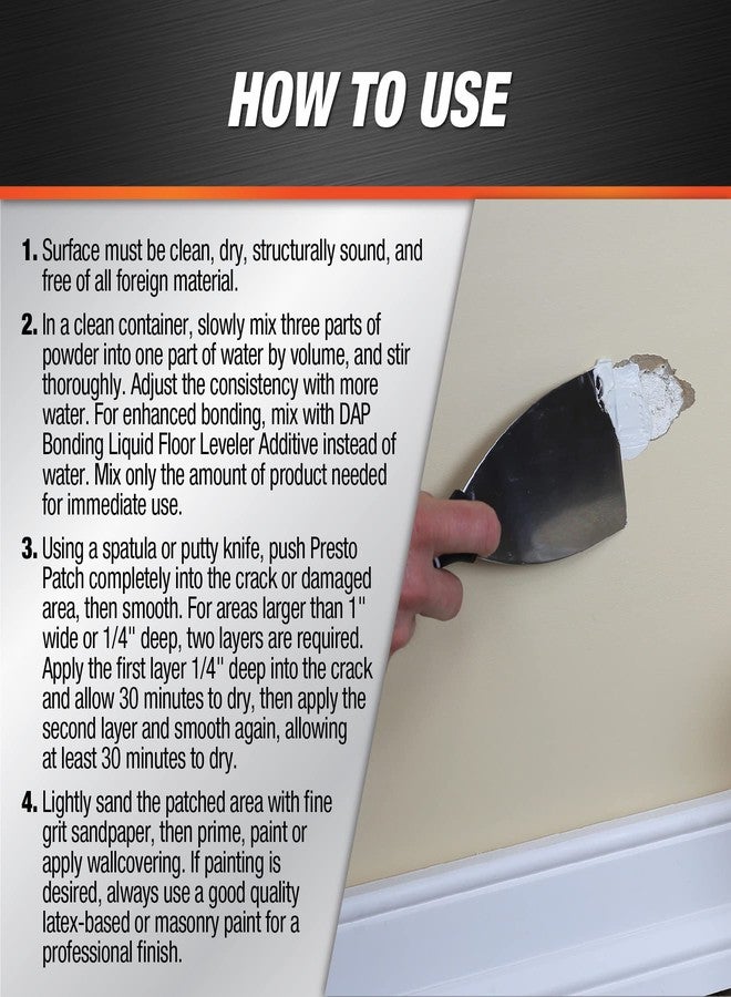 Dap 58505 Presto Patch Multi Purpose Patching Compound, 4-Pound - Image 3