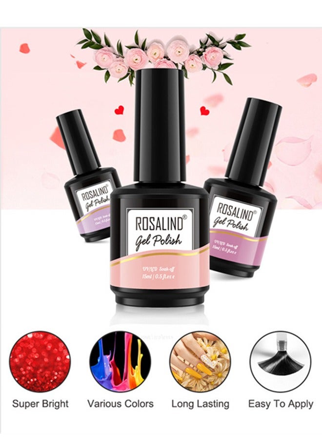 Rosalind Nail Polish Modeling Nude Nail Polish Gel 15ml Large Bottle - Image 4