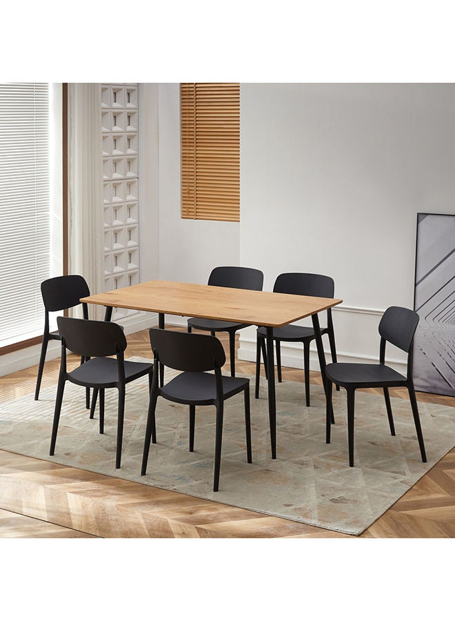 Home Box طقم سفرة إدموند 7 قطع 6 مقاعد 140 × 75 × 80 سم - Image 1