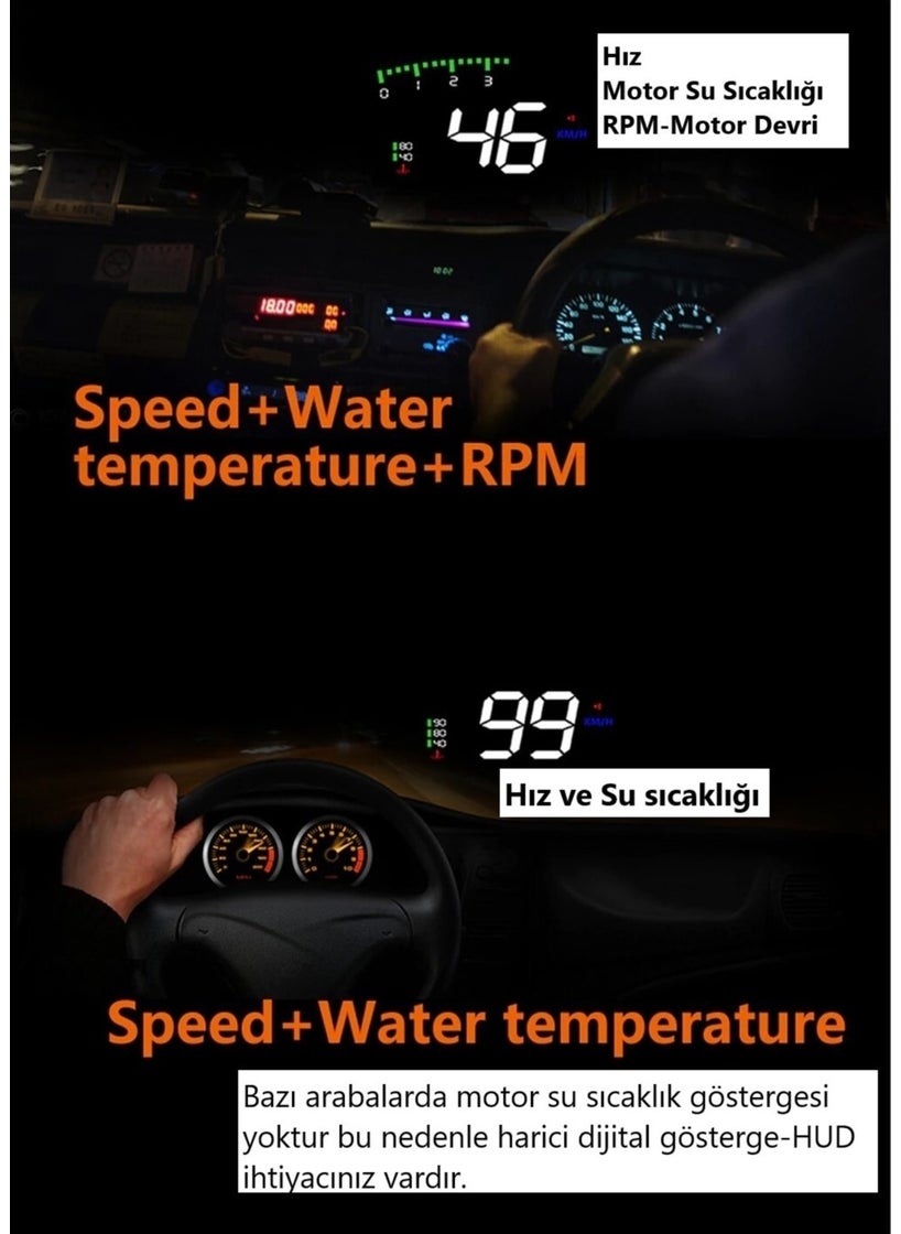 Duhaline - Digital Temperature Engine RPM Speed ​​Battery Voltage Indicator Screen Obd Compatible For Opel Astra-Corsa Car - Image 1