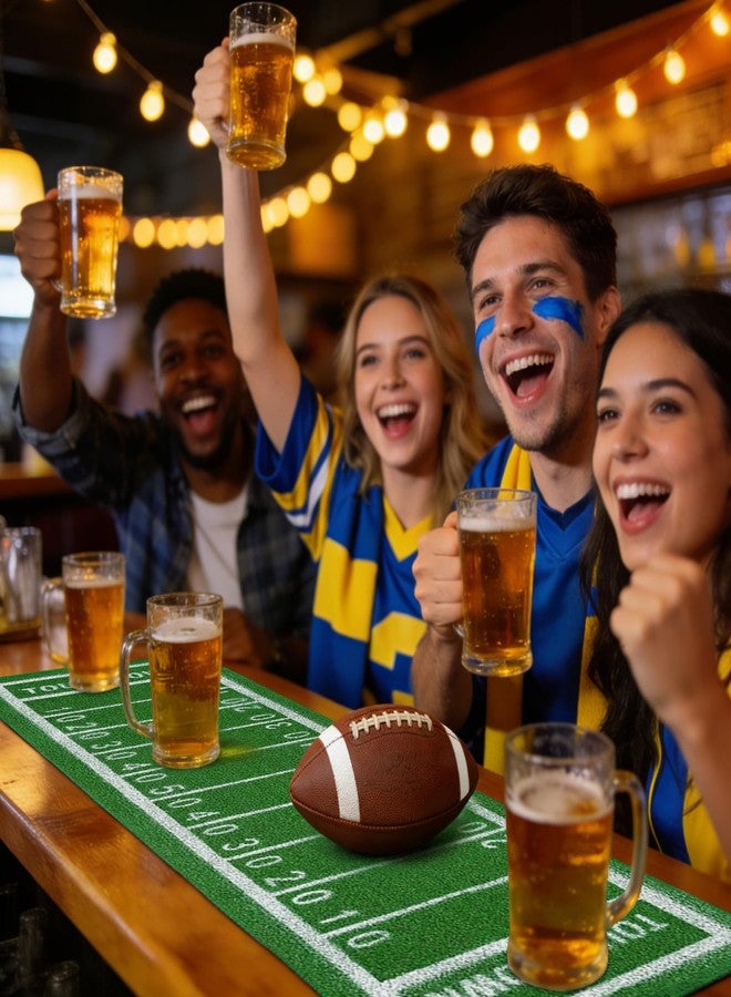 Vynium American Football Table Runner Artificial Grass Decoration 16 x 71 Inch Grass Touchdown Game Days Table Centerpieces Decor for Football Party Favors Home Dinning Decor(16*71in) - Image 5