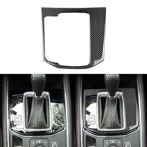 NVCNX Real Premium Carbon Fiber Compatible with Mazda CX5 CX-5 CX 5 2017-2024 2018 2019 2020 2021 2022 2023 Accessories Car Center Console Gear Shift Panel Cover Sticker Decal Interior Trim 1PC Black - Image 1