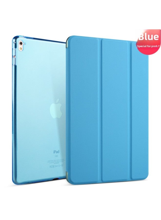 Suitable For 2020pro11 Flat Leather Case Air Protective Case Pro12.9 Inch Pleasant Color Min Leather Case 10.2 Spot-Color:Sky Blue-Applicable Model:2019 AIR3 10.5
