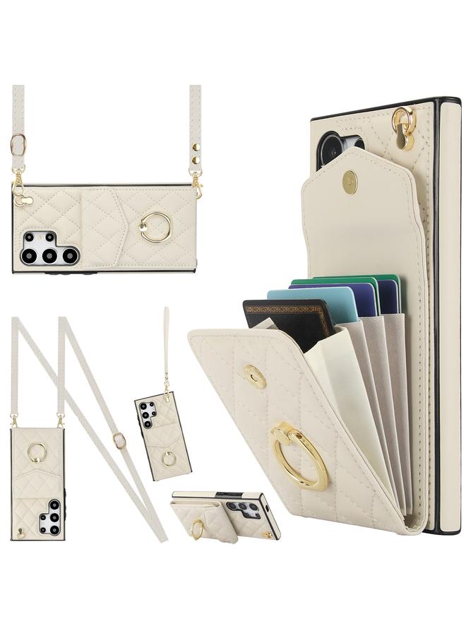 اس-توب جراب لهاتف Samsung Galaxy S24 Ultra 5G جراب هاتف بنمط معيني مع حقيبة بطاقات وحبل طويل - Image 1