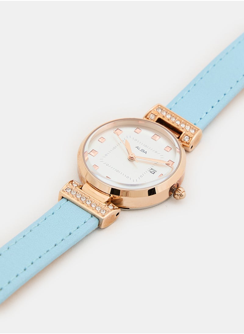 Leather Analog Watch AH7Q78X