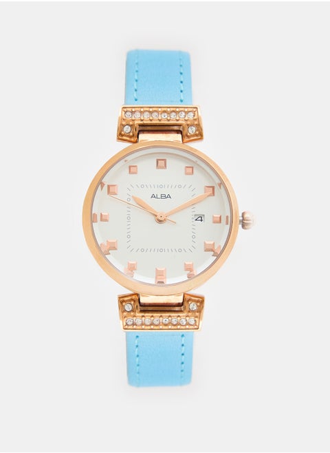 Leather Analog Watch AH7Q78X