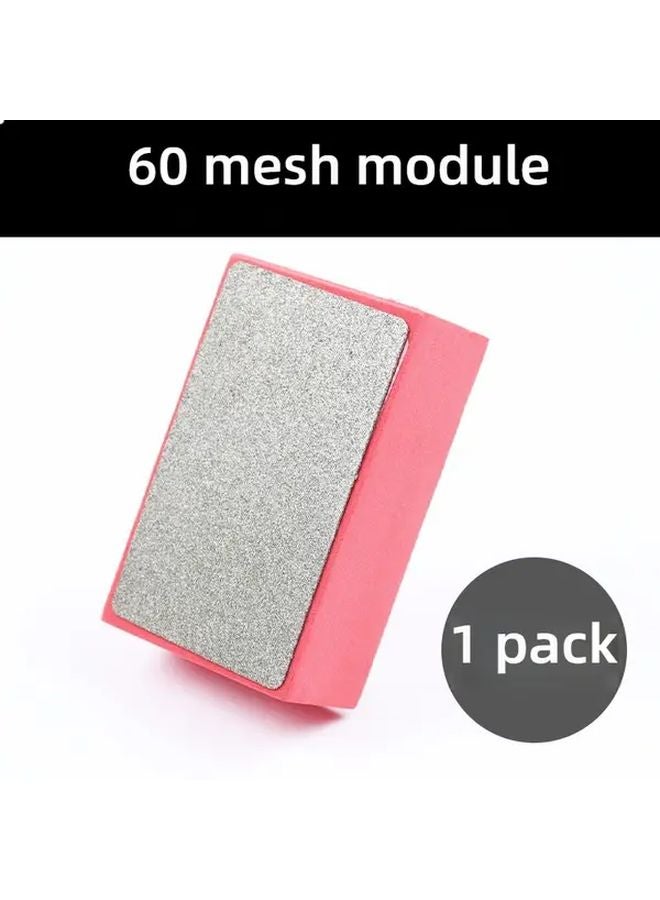 كتلة إسفنجية ماسية حمراء 60 شبكة لصقل البلاط والزجاج والحجر والمعدن - Image 1