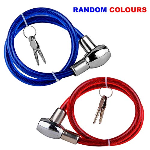 SARTE Multi Purpose Steel Key Lock for Bike, Helmet, Luggage, Anti Lock with Computerizes 2 Keys Advance Cable Wire Lock (Random Design) - Image 4