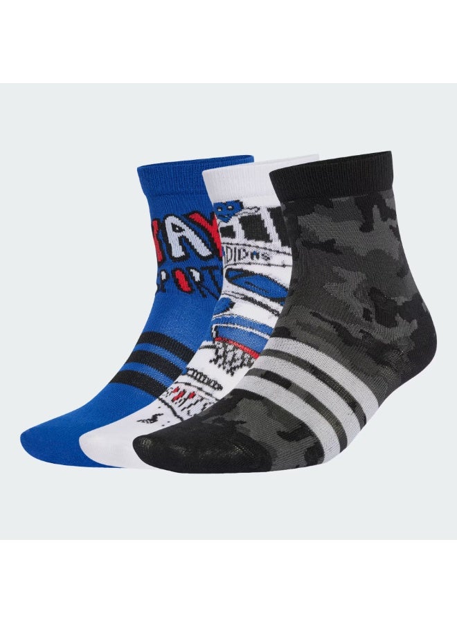 Adidas Logo 3 Pairs Per Pack Socks Kids