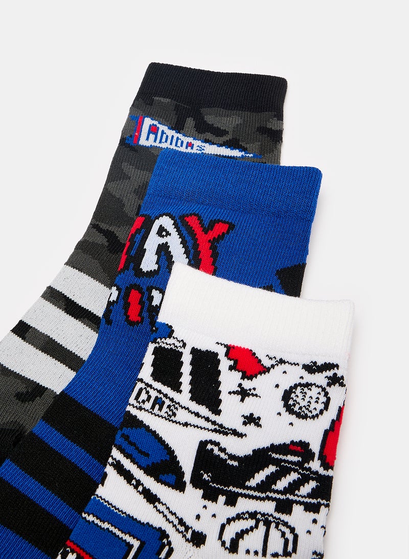 Adidas Logo 3 Pairs Per Pack Socks Kids - Image 2