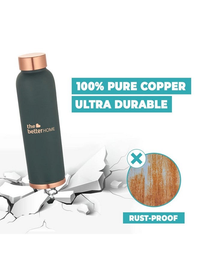 The Better Home زجاجة نحاسية 1 لتر من ذا بيتر هوم للمكتب وفرشاة تنظيف الزجاجات مع هيكل من الفولاذ المقاوم للصدأ ومقبض خشبي غير قابل للانزلاق | فرشاة تنظيف زجاجات بمقبض طويل | زجاجة ماء للأطفال | حزمة كومبو - Image 3