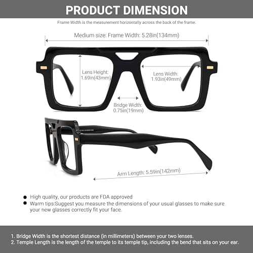 VOOGLAM Aviator Blue Light Blocking Glasses for Men Women Anti UV Eyestrain Eyewear Black Irwin GJGA149209-02 - Image 5