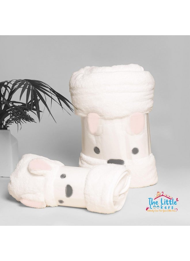 The Little Lookers Microfiber Kids Bath And Hand Towel|Quick Dry| Super Absorbent| Super Soft Rabbit Bath Towel For Babies|Toddler(White,Pack Of 2)  - Image 5
