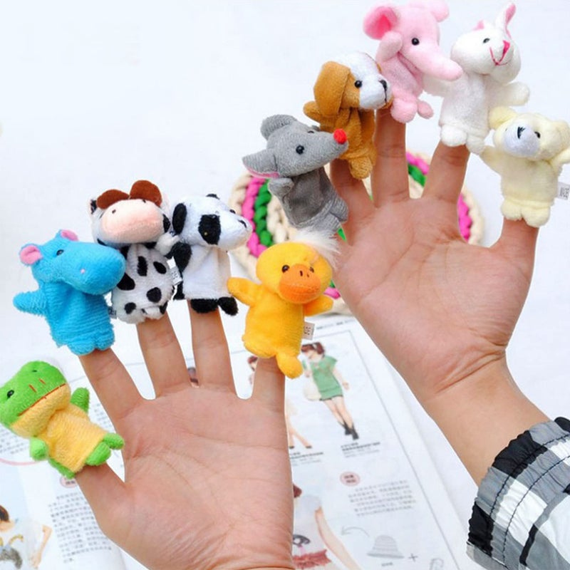 RIY 10Pcs Story Time Finger Puppets - Different Cartoon Farm Animal Finger Puppets for Toddlers Easter Basket Stuffers - Image 2