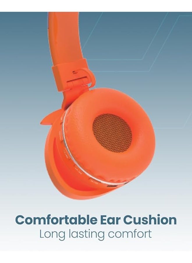 Junior Kids Bluetooth Headphones  Safe 90dB Volume Limited Wireless and Wired Foldable On-Ear Headset with Mic Adjustable Soft Padding for iPad and Tablet - Image 5