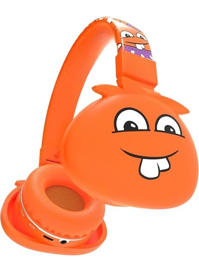 Junior Kids Bluetooth Headphones  Safe 90dB Volume Limited Wireless and Wired Foldable On-Ear Headset with Mic Adjustable Soft Padding for iPad and Tablet - Image 1