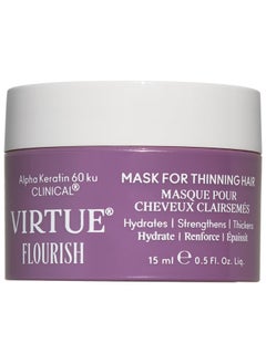 VIRTUE Flourish mask to thicken and moisturize fine hair, hair growth, thinning and hair loss treatments, 15 ml  - Image 1