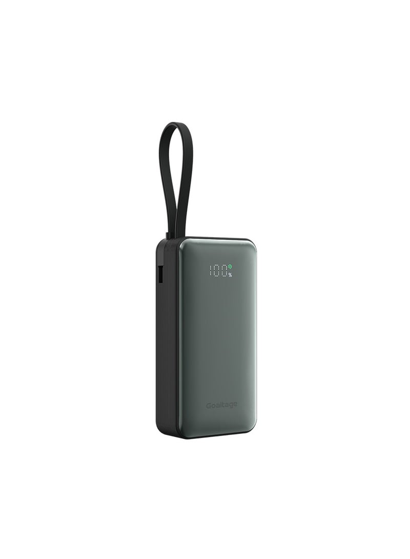 Goaltage MiniBoost 10000 mAh Power Bank 22W Output Built-In Cable, On-Off Switch, Power Indicator, Safe Charging and Multi-Port Functionality - Image 4