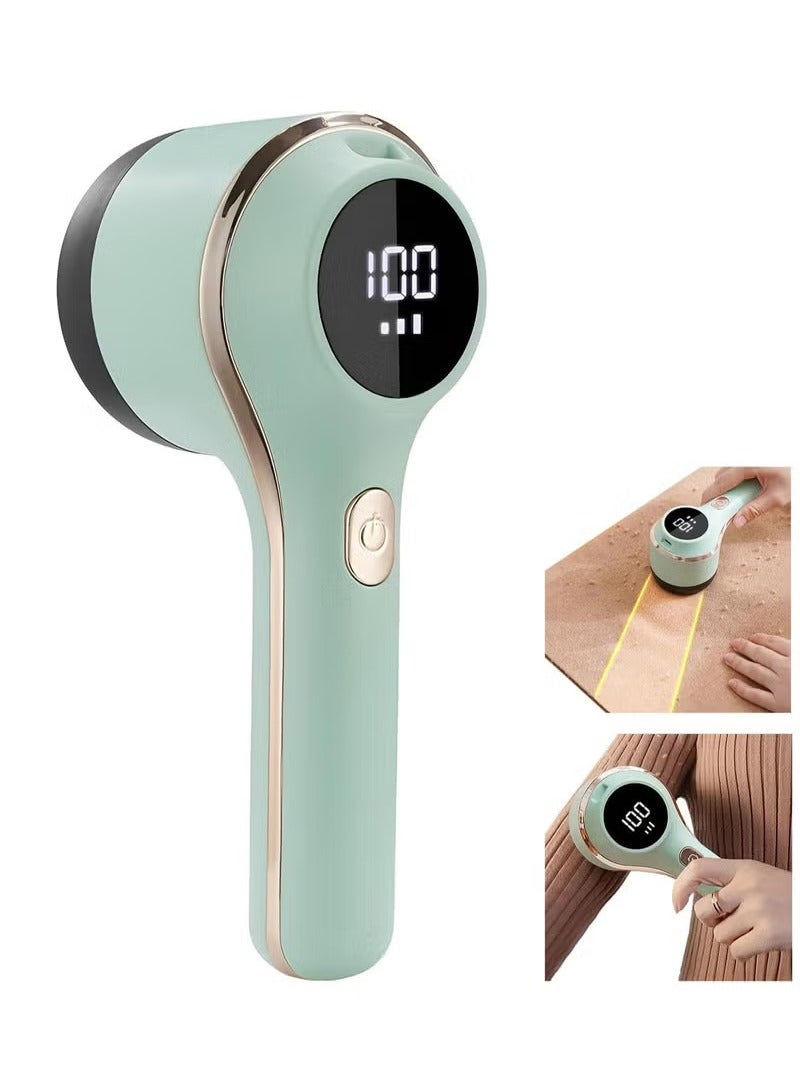 Arabest Fabric Shaver and Lint Remover, Electric Lint Remover, USB Rechargeable Model Sweater Defuzzer, 3 Speed Sweater Defuzzer with LED Display Screen for Clothes, Furniture (Green)  - Image 1
