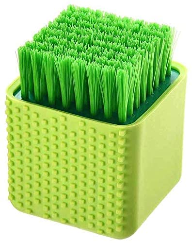 DANSR DANSR 1 Pack Silicone Laundry Brush Scrub Multiuse Household Cloth Washing Brush Dualuse Scrubbing Brush for Clothes Underwear Shoes Plastic Soft Cleaning Tool Green 