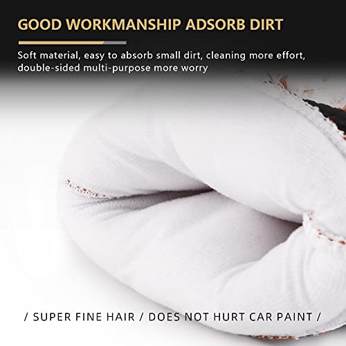 SPTA قفاز غسيل السيارات من SPTA ميكروفايبر، 3 قطع قفاز إسفنجي مغلف بمواد قماش ناعمة وفخمة، غسيل آمن مع أي صابون سيارات، دلو، مسدس رغوة، مدفع رغوة، وغيرها من مستلزمات التنظيف - MFICWMT - Image 2