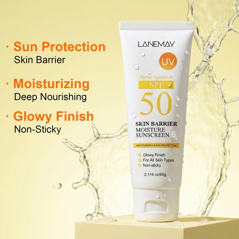 LANEMAY Skin Barrier Moisturizing Protective Cream SPF50, 60g, All-Spectrum  Nourishment - Image 3