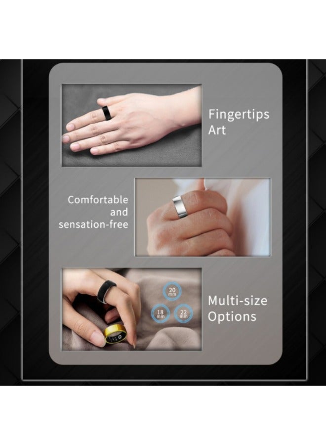 حلقة ذكية R09 للتحكم عن بعد في التصوير الفوتوغرافي ومراقبة الصحة - اللون: أسود 20 # 【القطر الداخلي 19. مم】 سلك شحن - Image 4