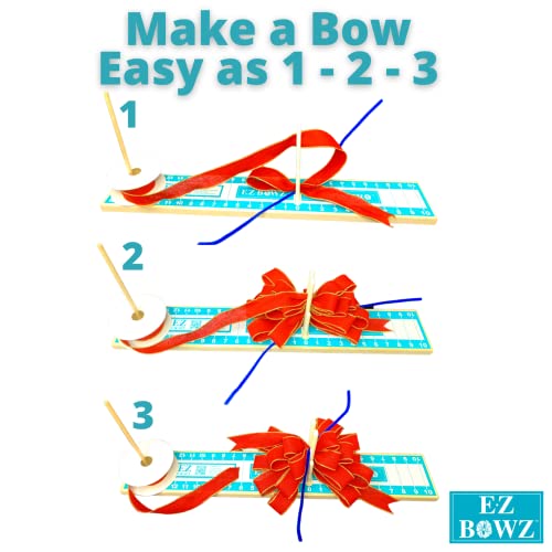 E-Z Bowz Design Pro Bow Maker - Easy Ribbon Bowmaker Gift Large Bow Maker - Perfect for Christmas Decor Wreaths and Hair Bows - Image 3