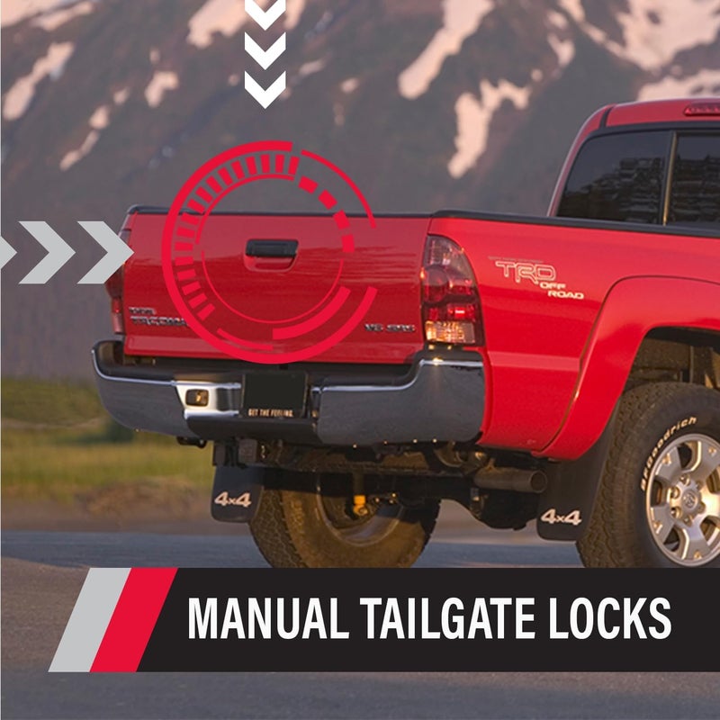 Pop & Lock PL5400 Black Manual Tailgate Lock with Bolt Codeable Technology for Toyota Tacoma - Image 2
