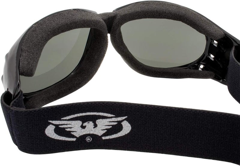Global Vision Eliminator Motorcycle Goggles - Black Frame with Clear-Smoke Lens - Image 5