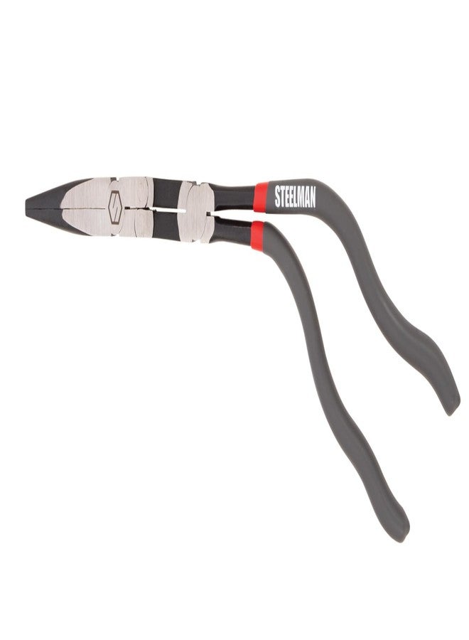 Steelman 13-inch Double-Jointed Long Nose Pliers for Tight Spots, Pistol Grip, Ideal for Auto Mechanics, Plumbers, and More - Image 2