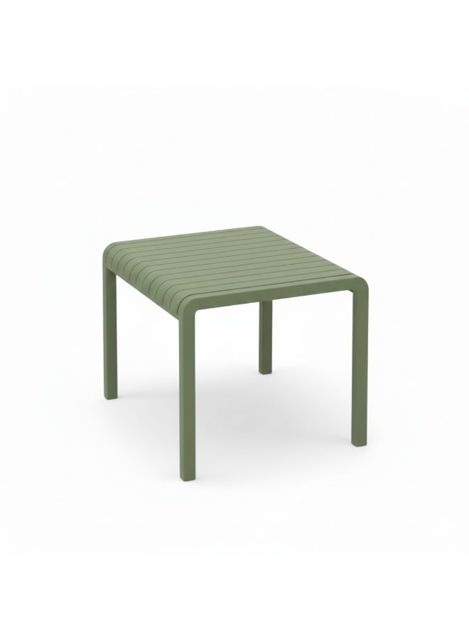 Marcolo 3-Piece Outdoor Bistro Set – Contemporary Fiberglass-Reinforced Chairs with Matching Coffee Table – Weather-Resistant Patio & Balcony Seating (Olive Green) - Image 4