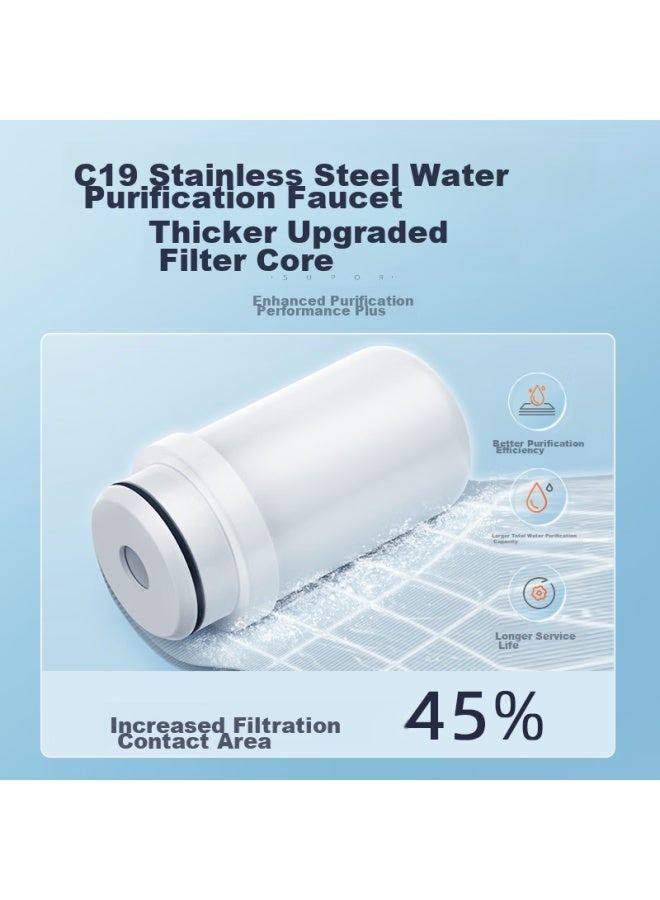 Supor Water Purifier Faucet, Household Kitchen Tap Water Filter, Water Purification Machine, Filter Cartridge, Visible Stainless Steel, One Machine With Six Cartridges Set, C19 - Image 3