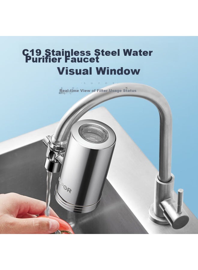 Supor Water Purifier Faucet, Household Kitchen Tap Water Filter, Water Purification Machine, Filter Cartridge, Visible Stainless Steel, One Machine With Six Cartridges Set, C19 - Image 4