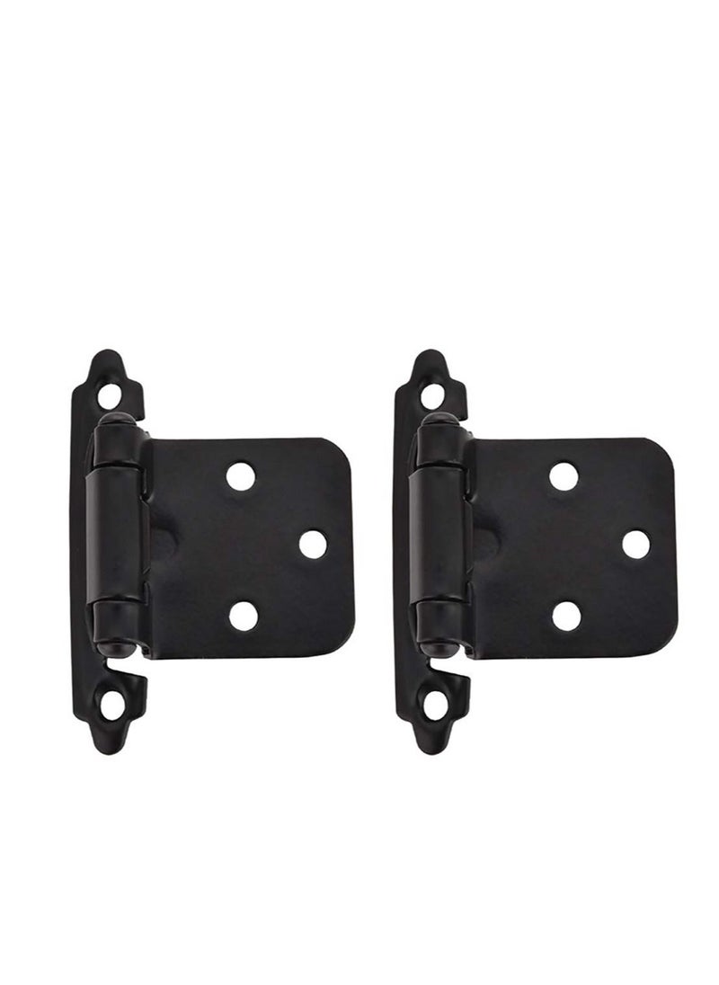 SYOSI 1/2 Inch Overlay Cabinet Door Hinges, Flush Cabinet Hinges, 2 Pack Matte  - Image 1