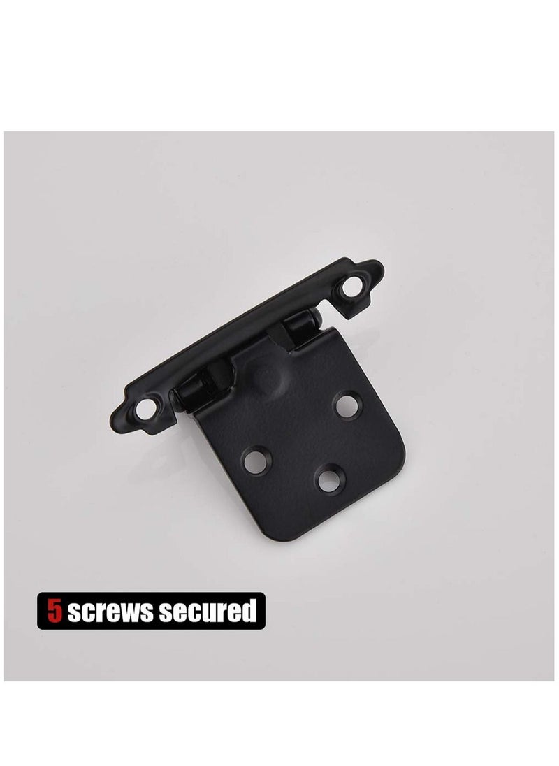 SYOSI 1/2 Inch Overlay Cabinet Door Hinges, Flush Cabinet Hinges, 2 Pack Matte  - Image 5