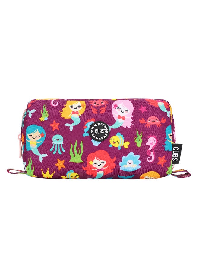 CUBS Mermaid Print Waterproof Pencil Case Pouch With Zip Closure - Image 1