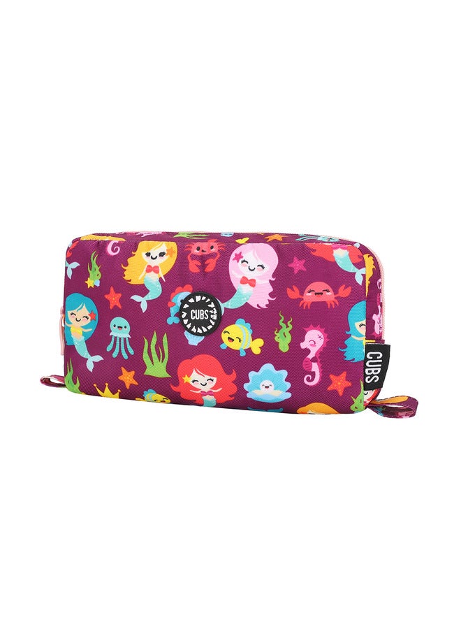 CUBS Mermaid Print Waterproof Pencil Case Pouch With Zip Closure - Image 2
