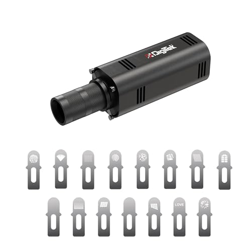 Digitek (DS 30 WTP) 30W Optical Snoot Zoom GOBO Projector, 12 Special Effects, 3900 Lumen, 3000mAh Battery, Dual Temp 2700K-6500K, 15 GOBOs and 5 Color Films, CRI ≥96, for Photo & Videography - Image 1