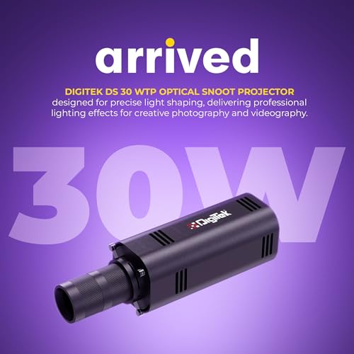 Digitek (DS 30 WTP) 30W Optical Snoot Zoom GOBO Projector, 12 Special Effects, 3900 Lumen, 3000mAh Battery, Dual Temp 2700K-6500K, 15 GOBOs and 5 Color Films, CRI ≥96, for Photo & Videography - Image 2