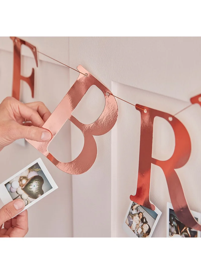 Ginger Ray Rose Gold The Bride Peg Bunting