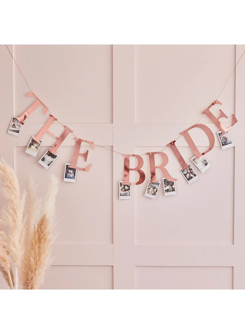 Ginger Ray Rose Gold The Bride Peg Bunting