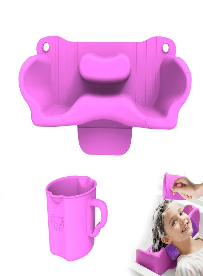 Cinlitek Portable Shampoo Bowl，Soft Silicone Hair Washing Basin with Neck-Floating Support for Kids, Elderly, Pregnant Women & Mobility Impaired, Ideal for Home Bathroom, Salon & Care Facilities - Image 1