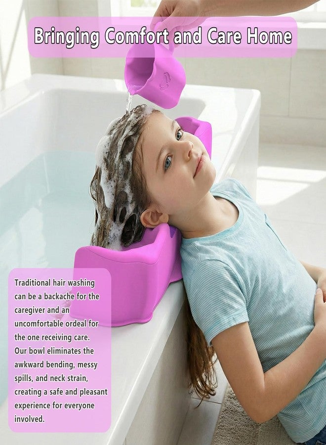 Cinlitek Portable Shampoo Bowl，Soft Silicone Hair Washing Basin with Neck-Floating Support for Kids, Elderly, Pregnant Women & Mobility Impaired, Ideal for Home Bathroom, Salon & Care Facilities - Image 3