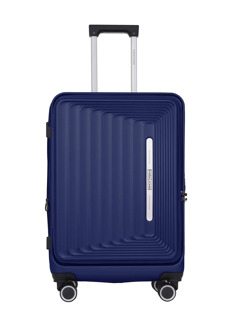 PARAJOHN Orbitra Plus  Front Open  Set of 3 Premium Polycarbonate Luggage | Lightweight Small 10KG, Medium 20KG & Large 30KG ABS 8 Wheels Trolley Hardsided Travel Suitcase -Blue