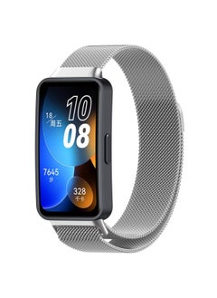 Replacement Strap For Huawei Band 8 Milanese Metal Watch Band Silver