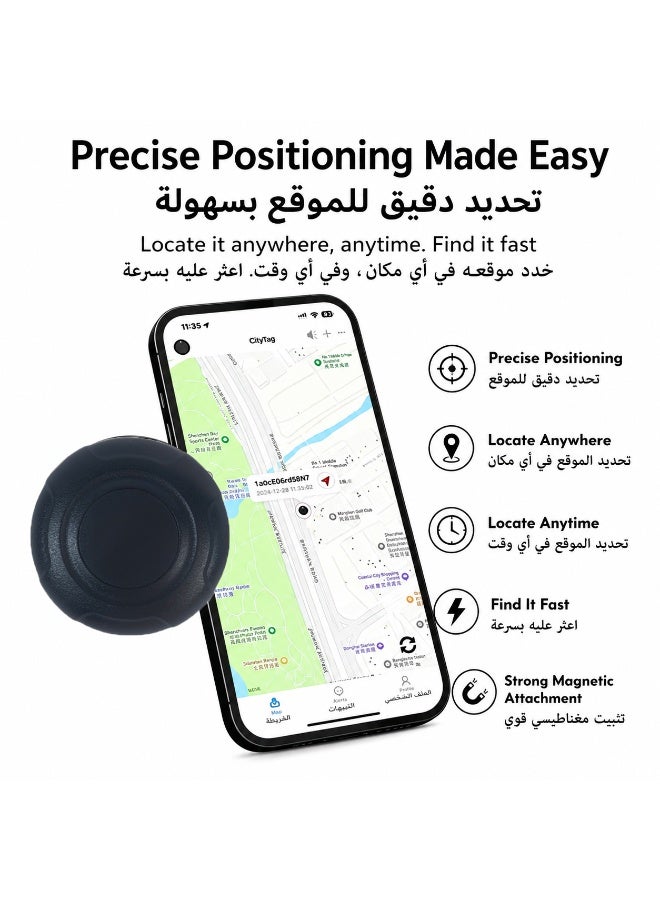 بدون فرشاة جهاز تتبع GPS للسيارات، علامة تتبع مغناطيسية ذكية، متوافق مع أجهزة Apple وiOS وAndroid، لتتبع المركبات، بدون رسوم شهرية، جهاز تحديد المواقع العالمي، جهاز Samsung Finder، جهاز GPS صغير للدراجات الهوائية مضاد للفقدان، علامة تتبع للدراجات النارية والسيارات، يعمل بشكل مخفي، مضاد للسرقة، علامات تتبع الموقع. - Image 4