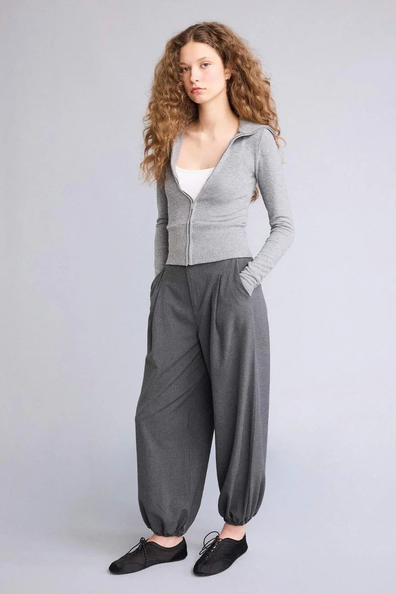 DeFacto Slim Fit Half Turtleneck Cardigan